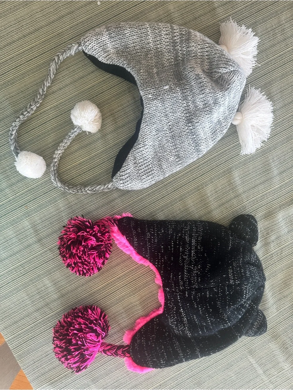 Cute kids winter Knit Hats - Plush Lined  koala and kitty